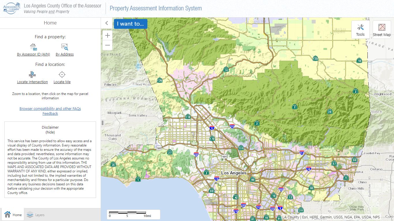 Geocortex Viewer for HTML5 - Los Angeles County, California